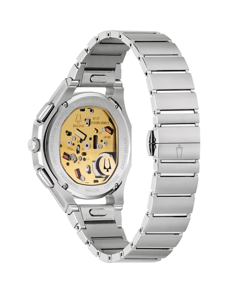Bulova High Precision Blue Chronograph Men's Watch - 96A339