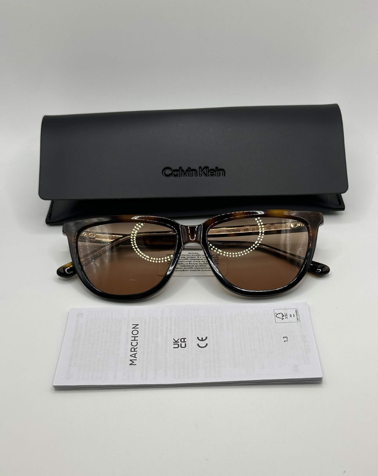 Calvin Klein Havana Brown Womens Sunglasses - CK24537S.233.55/15