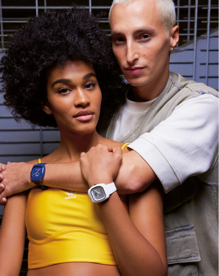 Adidas Retro Wave Two White Resin Unisex Watch - AOSY24030