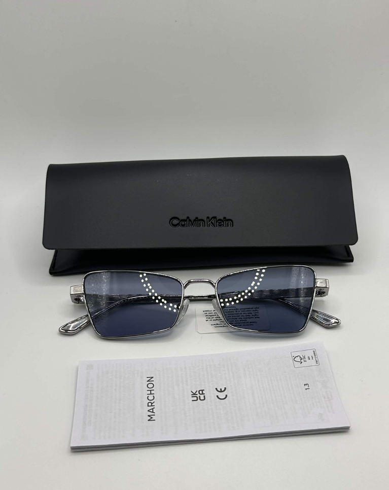 Calvin Klein Vintage Style Blue Tint Sunglasses - CK24110S.014.53/17