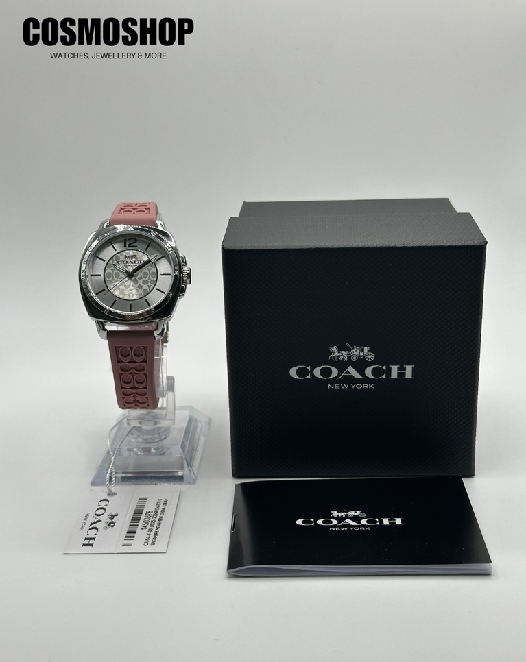 Coach "Boyfriend" Pink Strap Ladies Watch - 14503876