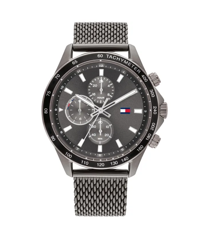 Tommy Hilfiger "Miles" Grey Mesh Strap Men's Watch - TH1792019