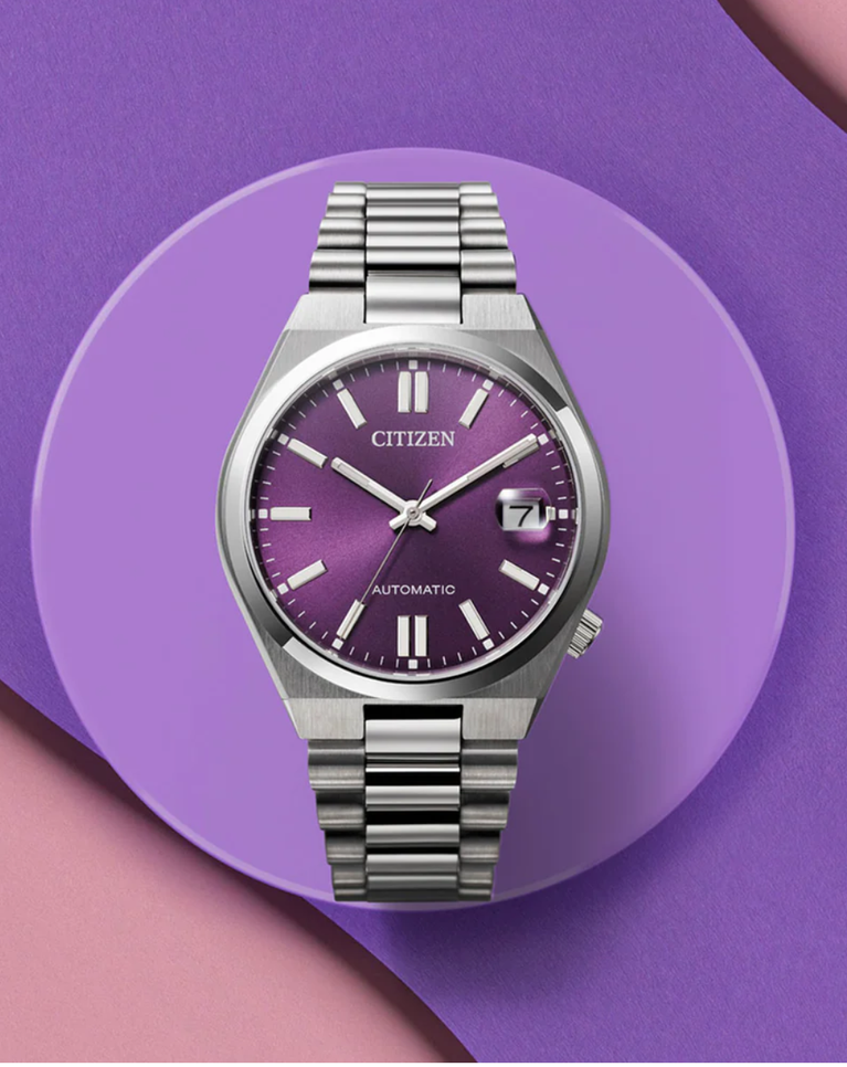 Citizen Tsuyosa "Mini" 37mm Purple Dial Automatic Watch - NJ0200-50W