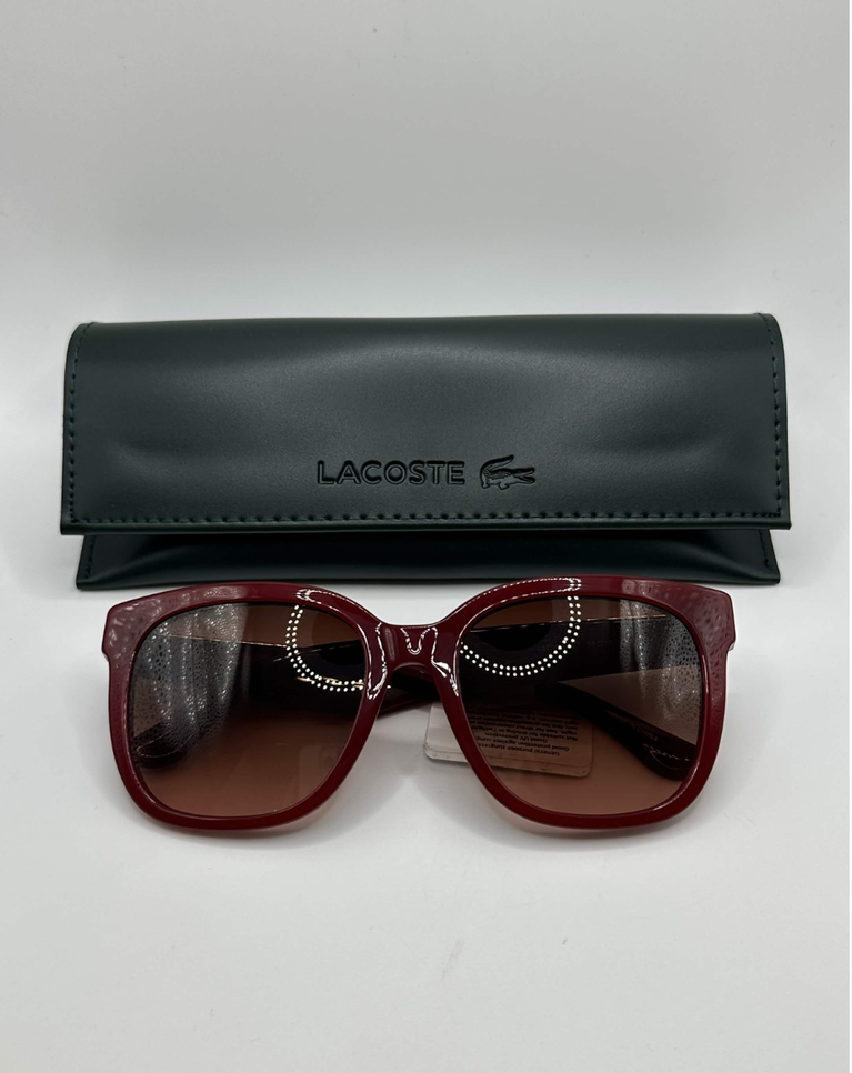 Lacoste Opaline Burgundy Red Square Sunglasses - L970S.601.55/19