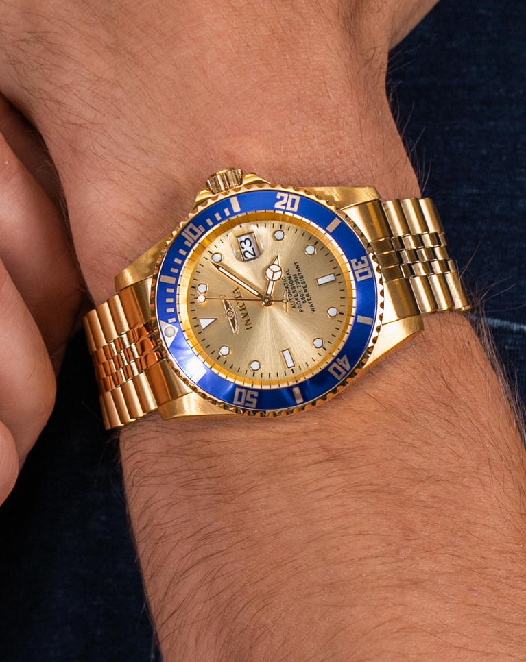 Invicta Gold/Blue Pro Diver Automatic Men's Watch - 29185