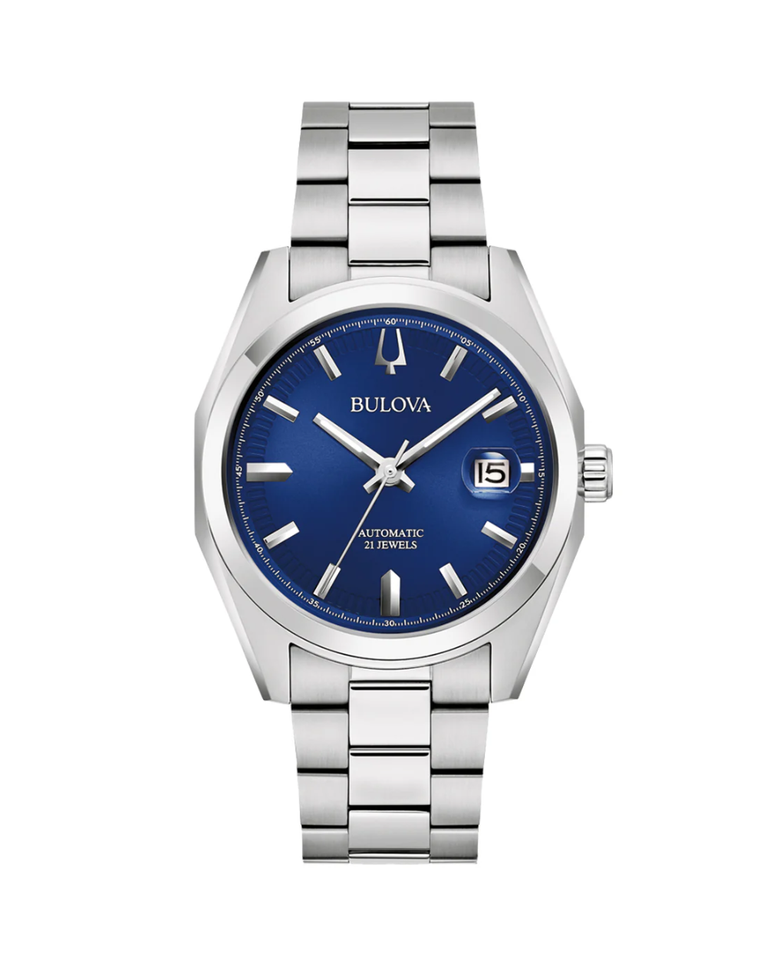 Bulova Surveyor Dark Blue Automatic Men's Watch - 96B436