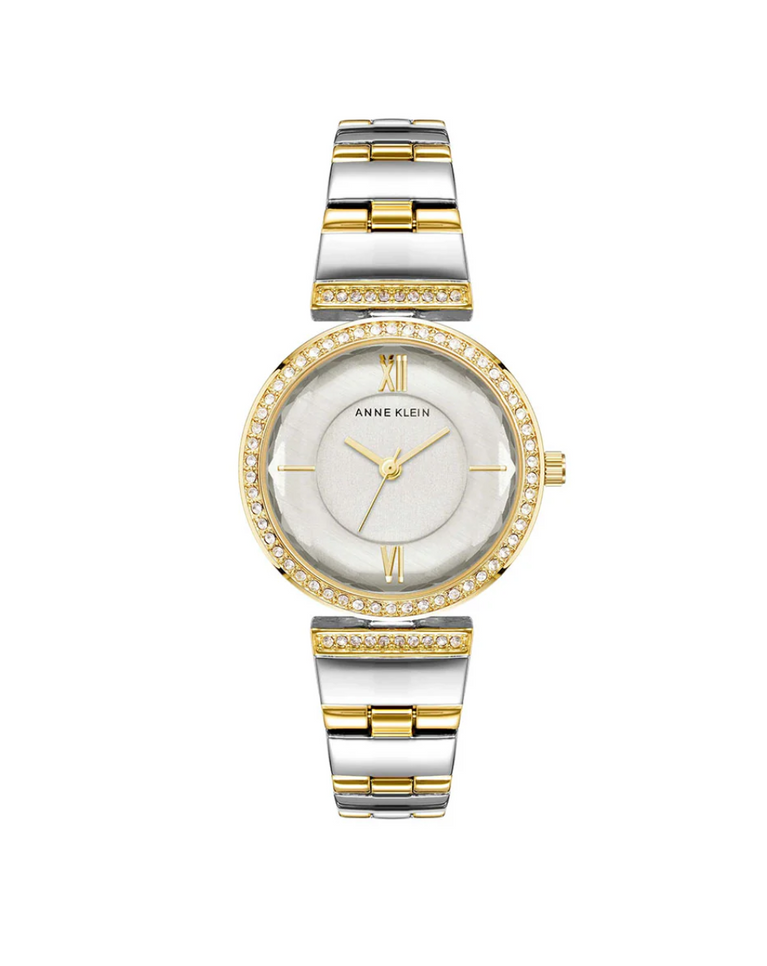 Anne Klein Two Tone Crystal Ladies Watch - 3903SVTT