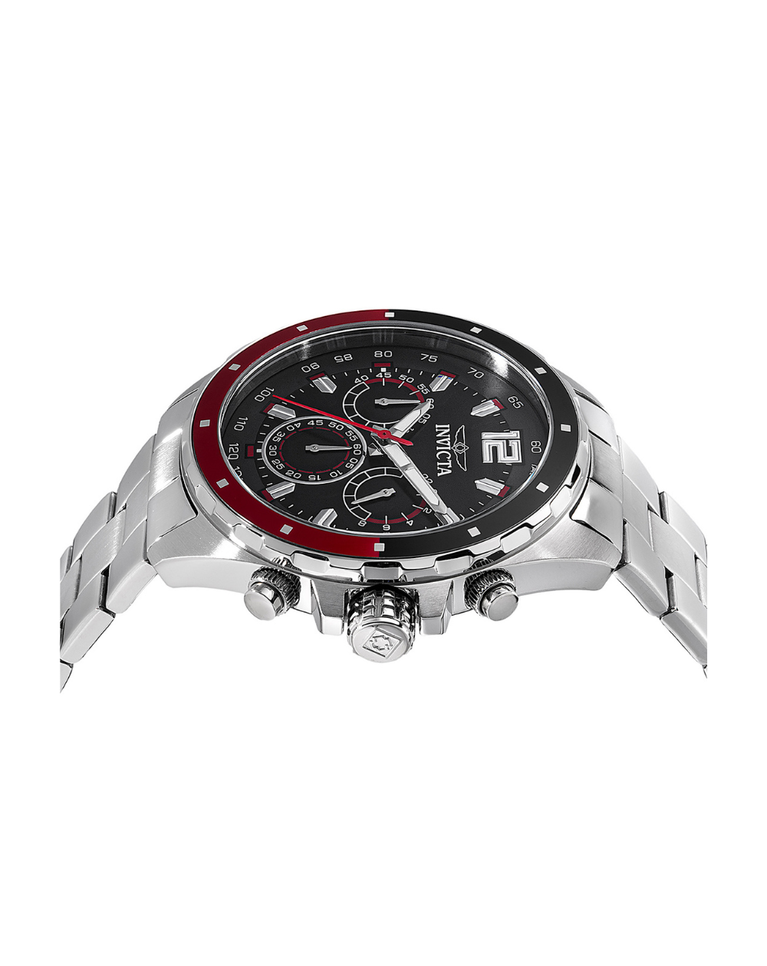 Invicta Speedway Black Dial Stainless Steel Mens Watch - IN49361