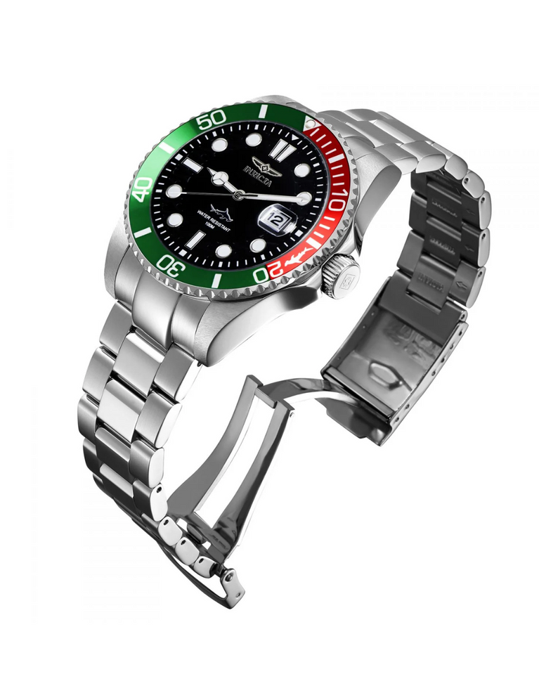 Invicta Pro Diver Red/Green Quartz Black Dial Men's Watch - 44706