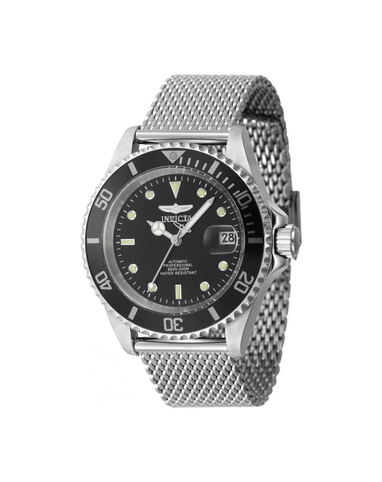 Invicta Black Dial Automatic Mesh Strap Men's Watch - 47720