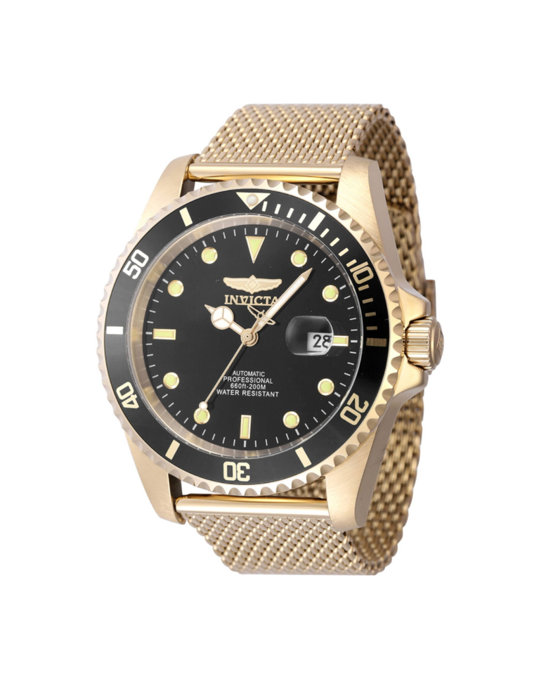 Invicta Oversized 47mm Mesh Strap Automatic Gold Men's Watch - 47966