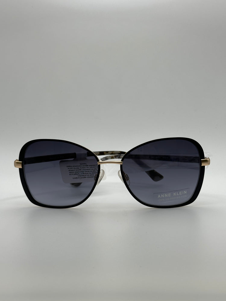 Anne Klein Black Gradient Ladies Sunglass - AK7043/59/BLACK