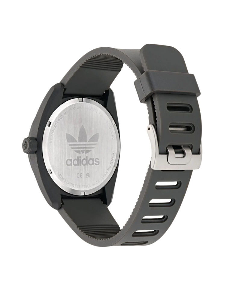 Adidas Project Three Black PU Unisex Watch - AOST24547