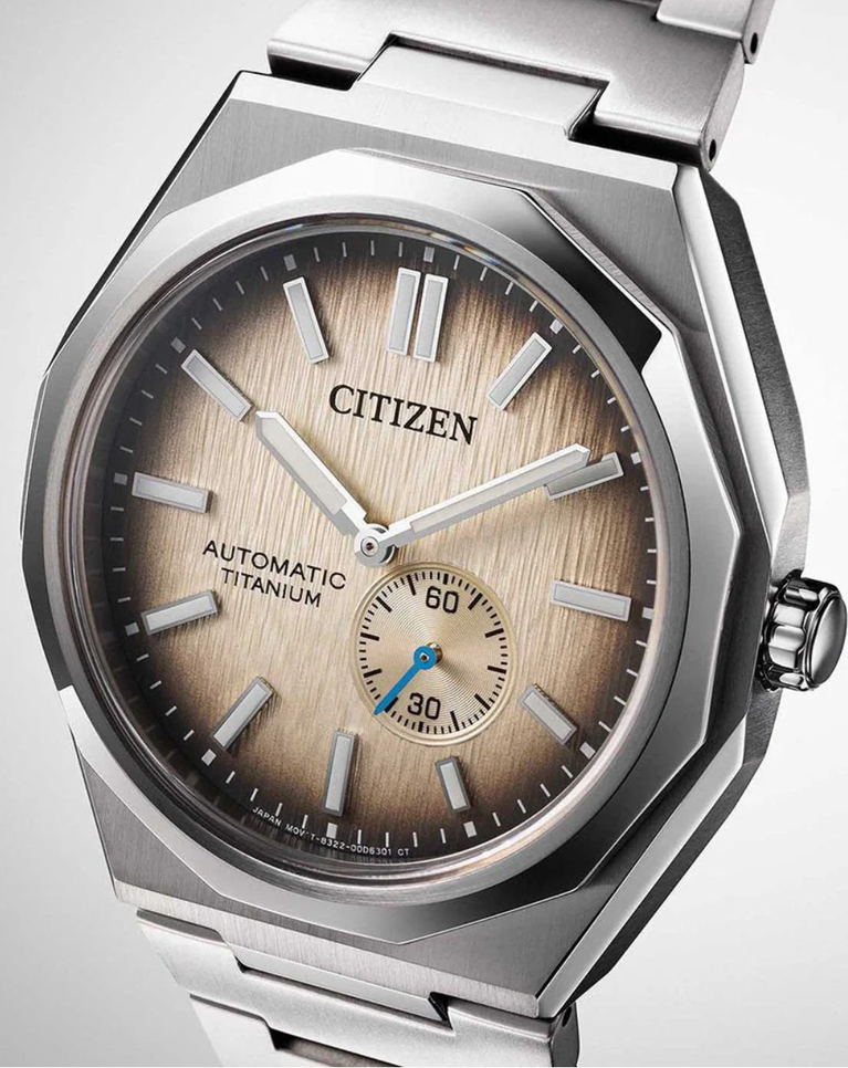 Citizen Zenshin 60 Super Titanium Beige Automatic Gents Watch - NK5020-58P