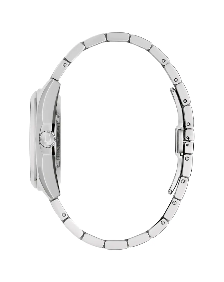 Bulova Surveyor Automatic White Dial Mens Watch - 96A345
