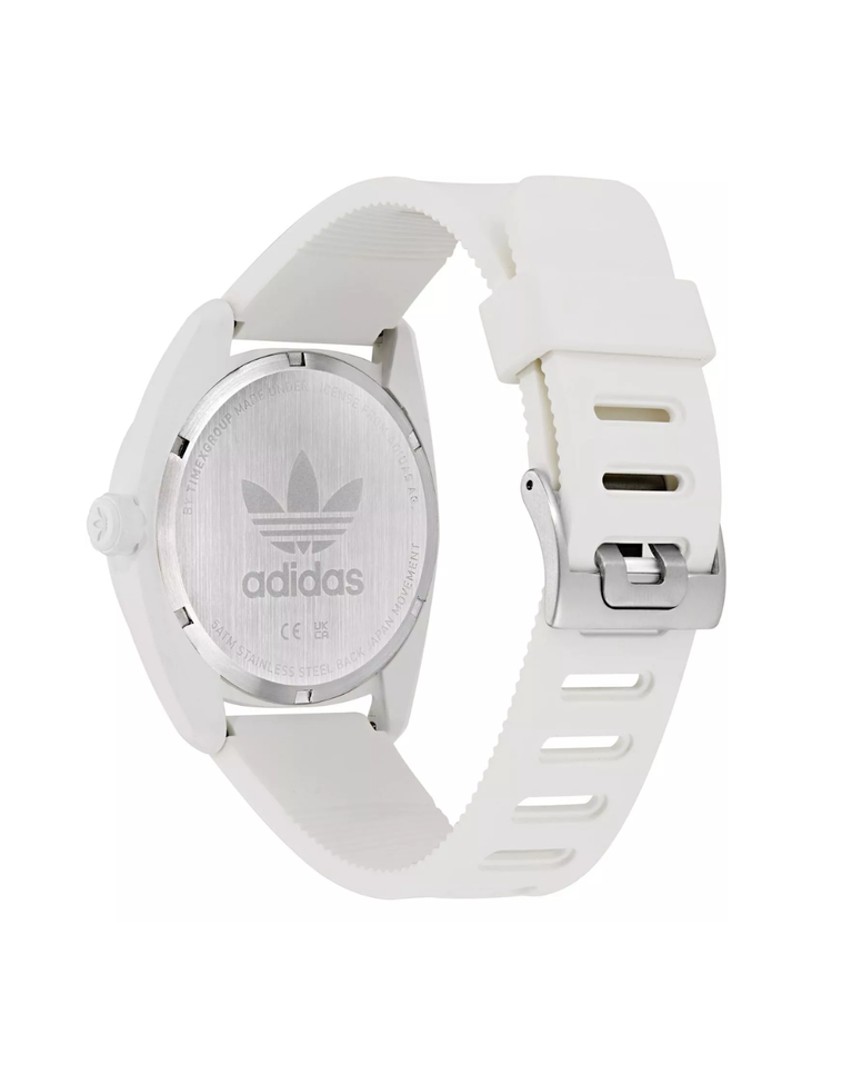 Adidas Project Three White PU Unisex Watch - AOST24548