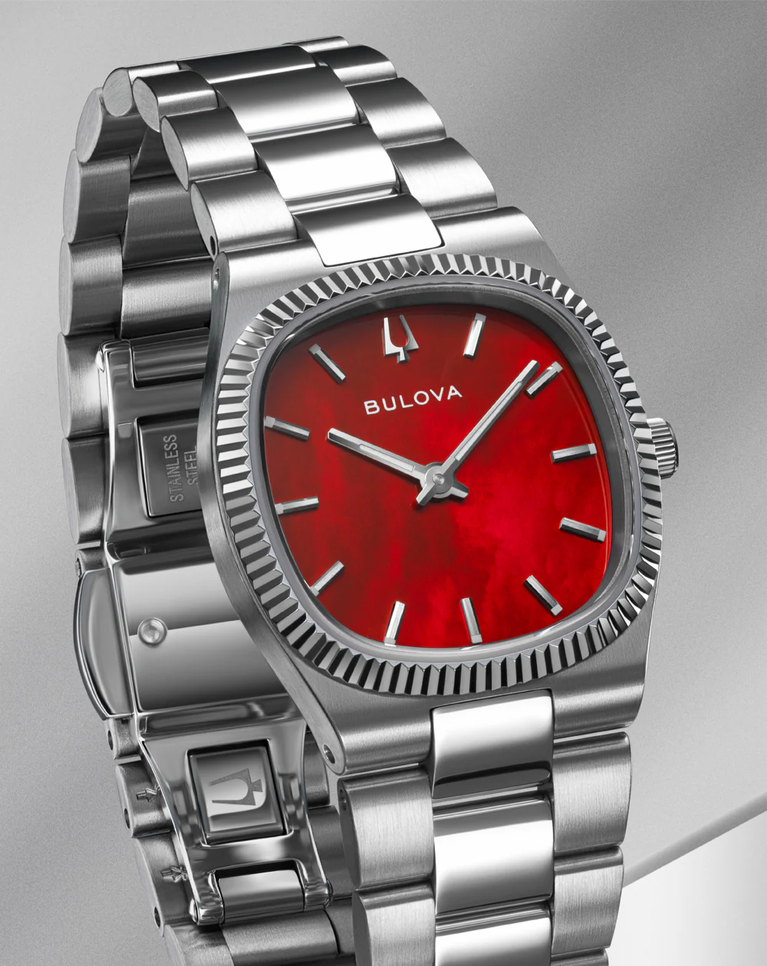 Bulova Super Seville Mini Red M.O.P Ladies Watch - 96L354