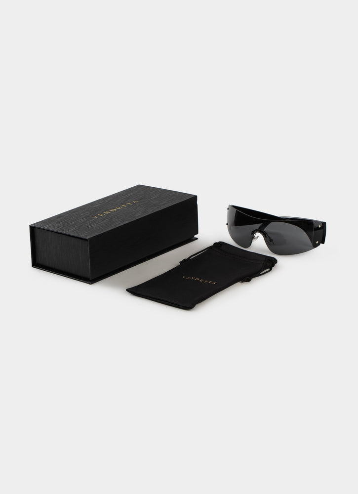 Vendetta Cover Girl Ladies Black Sunglasses - 61289