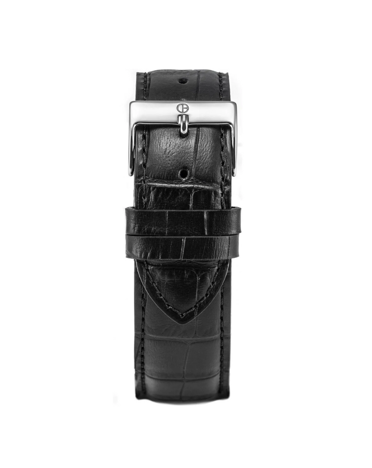 Claude Bernard Swiss Made "Classic" Men's Black Leather Watch - 62007-3-NIN