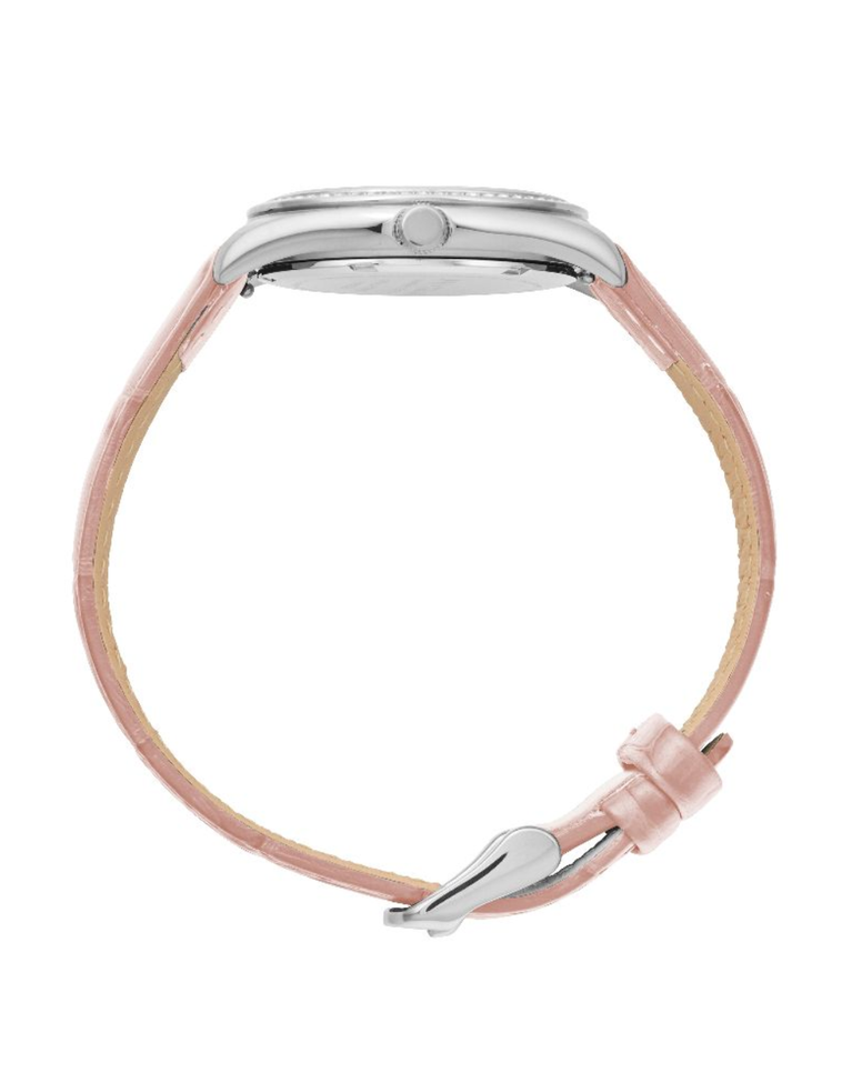 Maxum Classic Black Dial Pink Leather Ladies Watch - MW24202L05