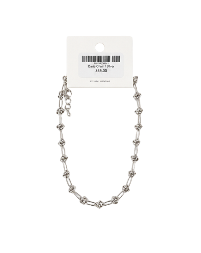 Aura Daria Silver Ladies Knotted Chain - NK0506230041