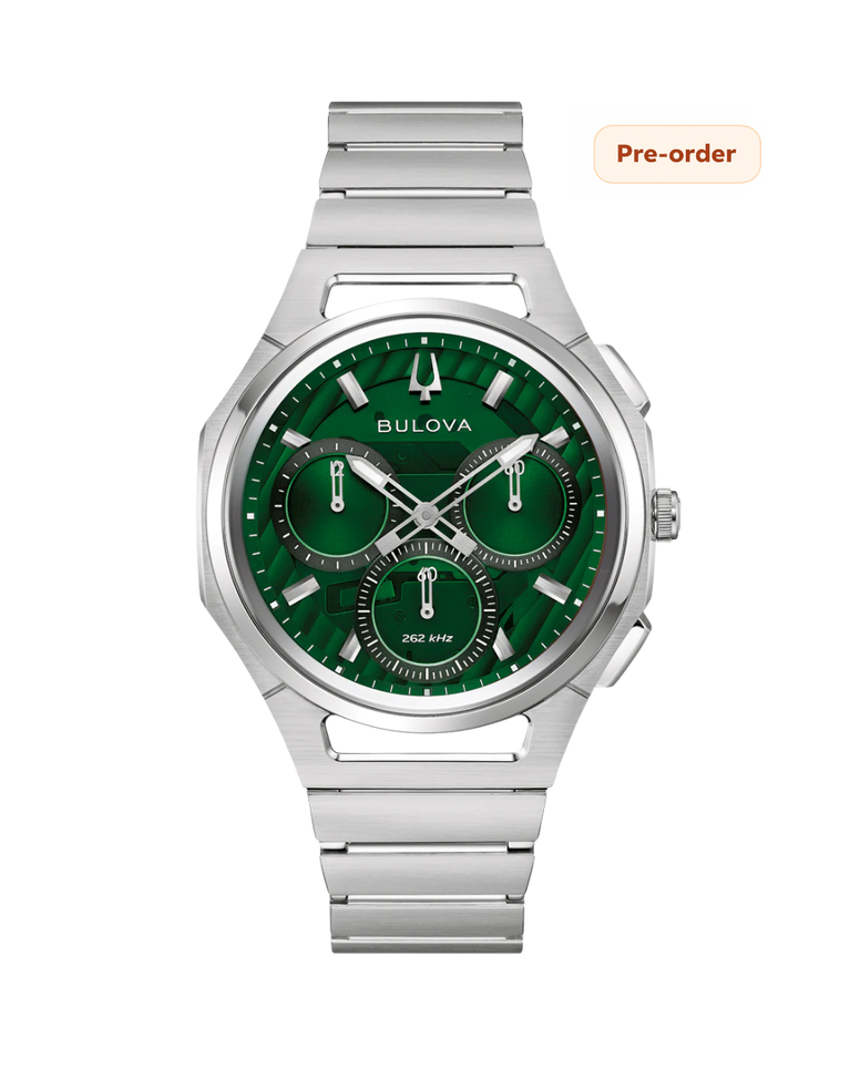 Bulova High Precision Green Chronograph Men's Watch - 96A338