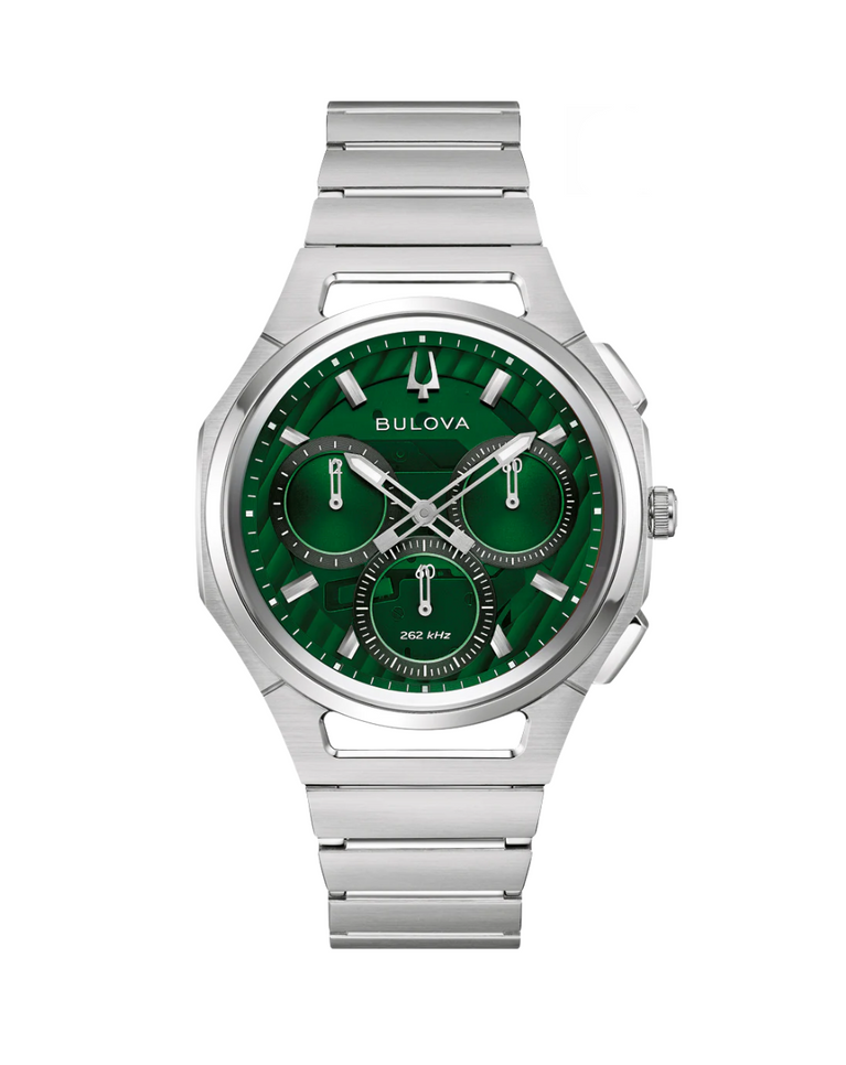Bulova High Precision Green Chronograph Men's Watch - 96A338