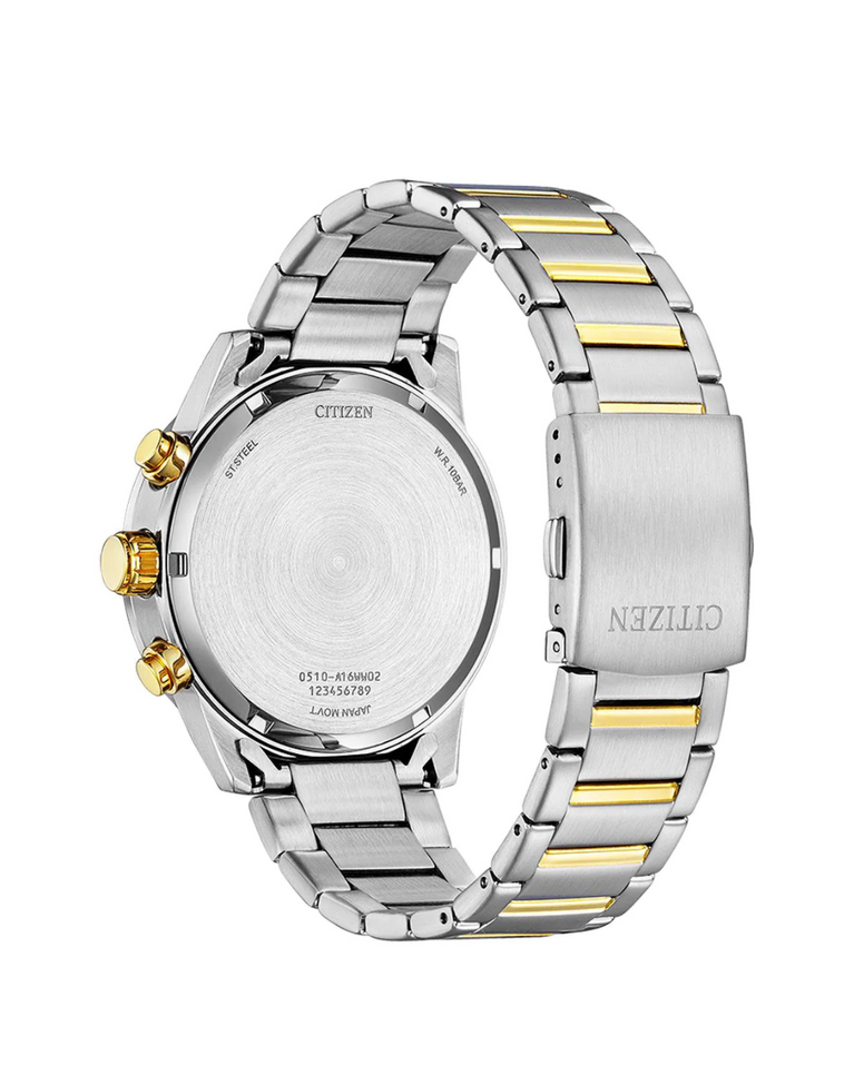 Citizen Silver Dial Two Tone Chronograph Men's Watch - AN3686-53A