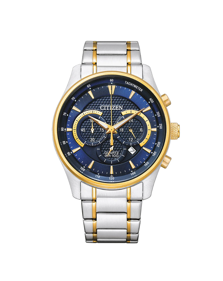 Citizen Duo-Tone Quartz Chronograph 42mm Men's Watch - AN8194-51L