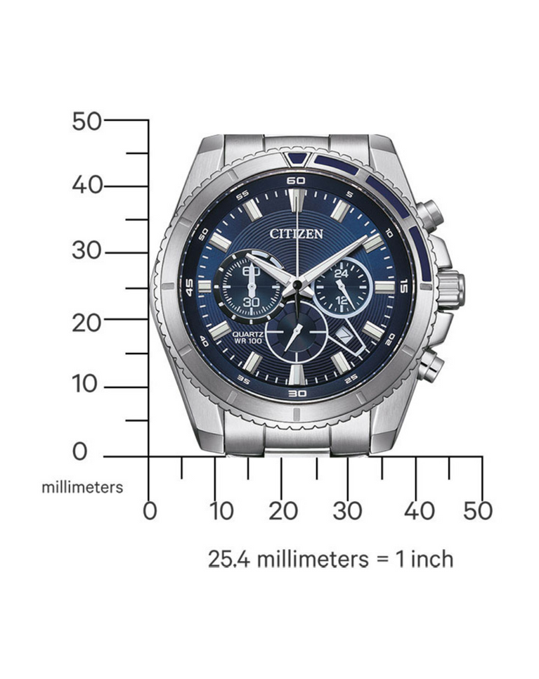Citizen Chronograph Quartz Blue Dial Men's Watch - AN8201-57L