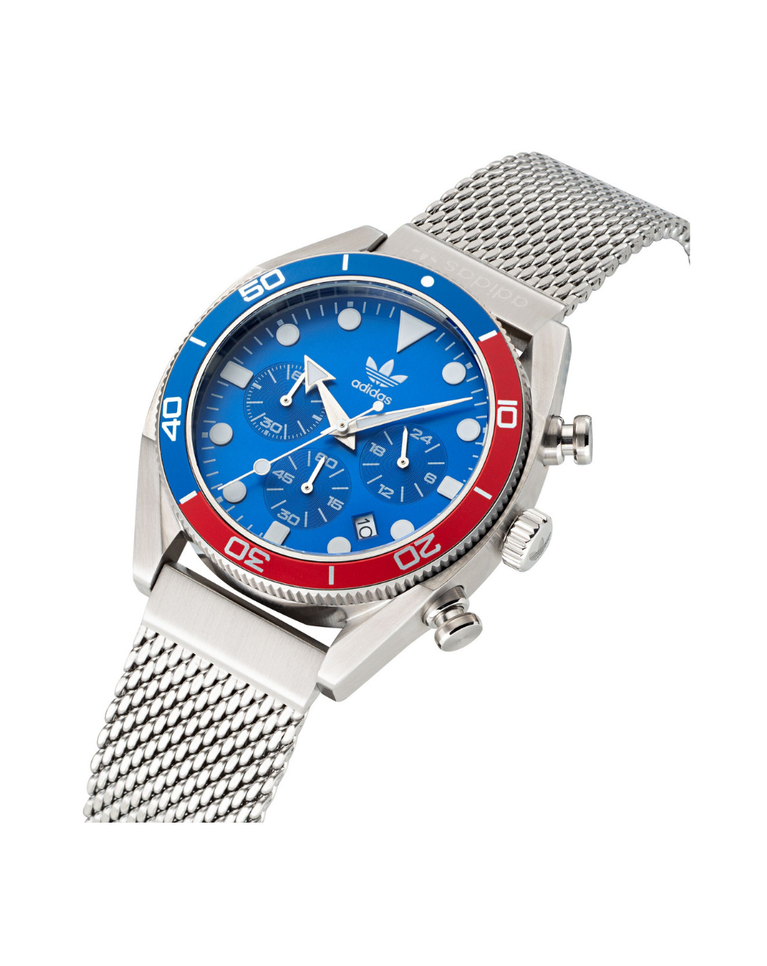 Adidas Edition Two Blue/Red Chronograph Mens Watch - AOFH22500