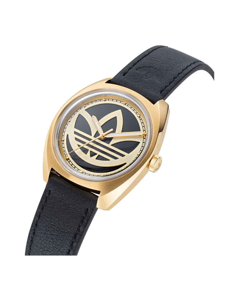 Adidas Edition One Gold Tone Leather Unisex Watch - AOFH22512