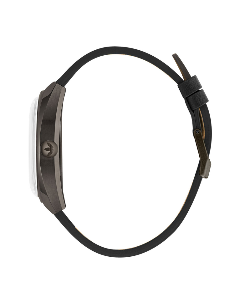 Adidas Edition One Black Dial Leather Unisex Watch - AOFH22514