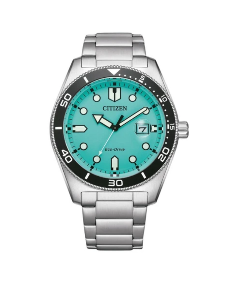 Citizen Eco Drive "Tiffany Blue"/Turquoise Dial Men's Watch - AW1760-81W