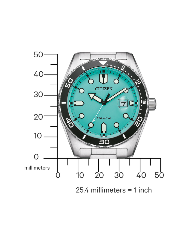 Citizen Eco Drive "Tiffany Blue"/Turquoise Dial Men's Watch - AW1760-81W