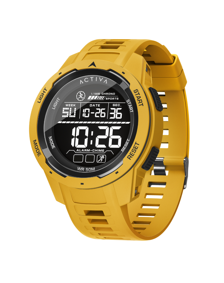 Activa X Terrain Yellow Digital Men's Watch - ACW8105-003