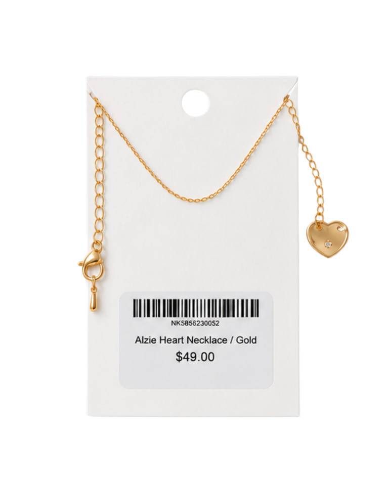 Aura Gold Plated Alzie Heart Ladeis Necklace - NK0506230052