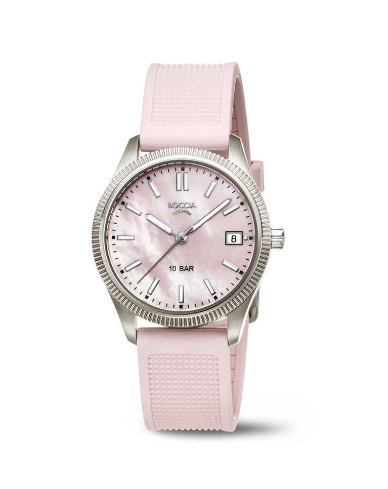 Boccia Titanium Pink Dial/Strap Ladies Watch - 3356-01