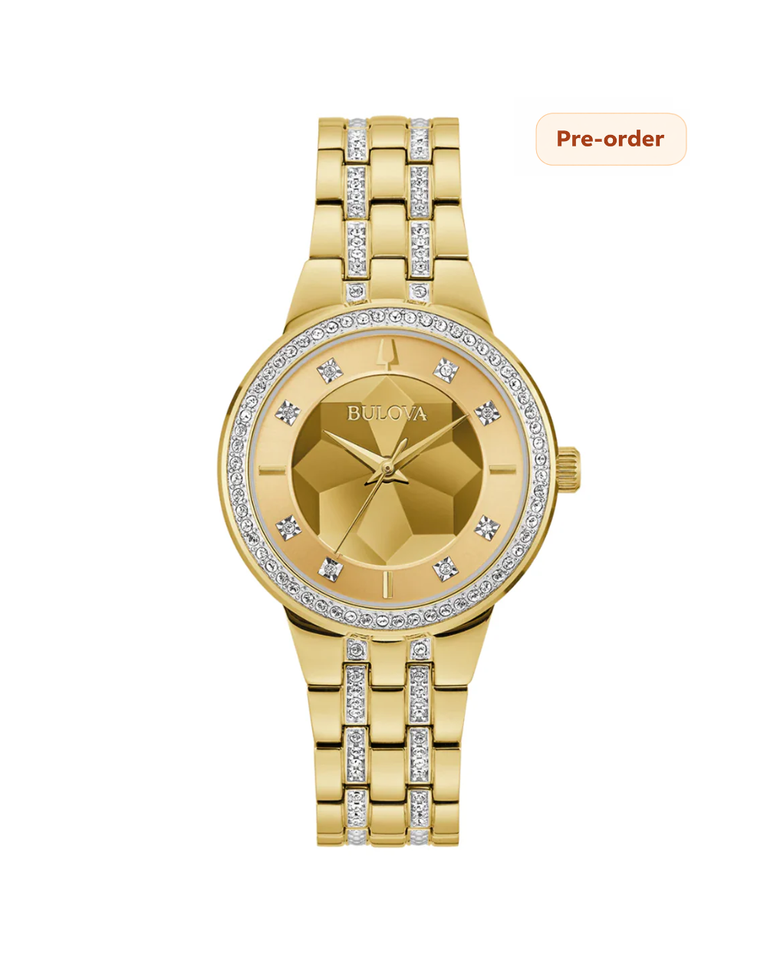 Bulova Classic Crystal Phantom Studded Ladies Watch - 97L176
