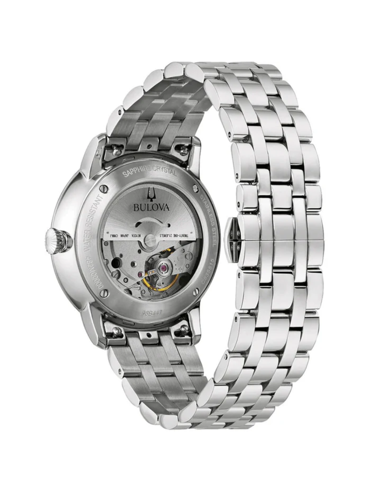 Bulova Gents Automatic Navy Blue Dial Watch - 96B447