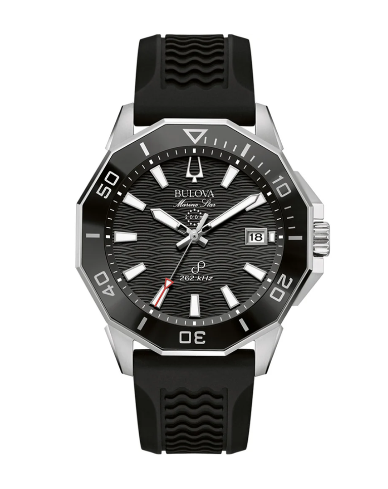 Bulova Marine Star Precisionist Black Dial Quartz Watch - 96B432