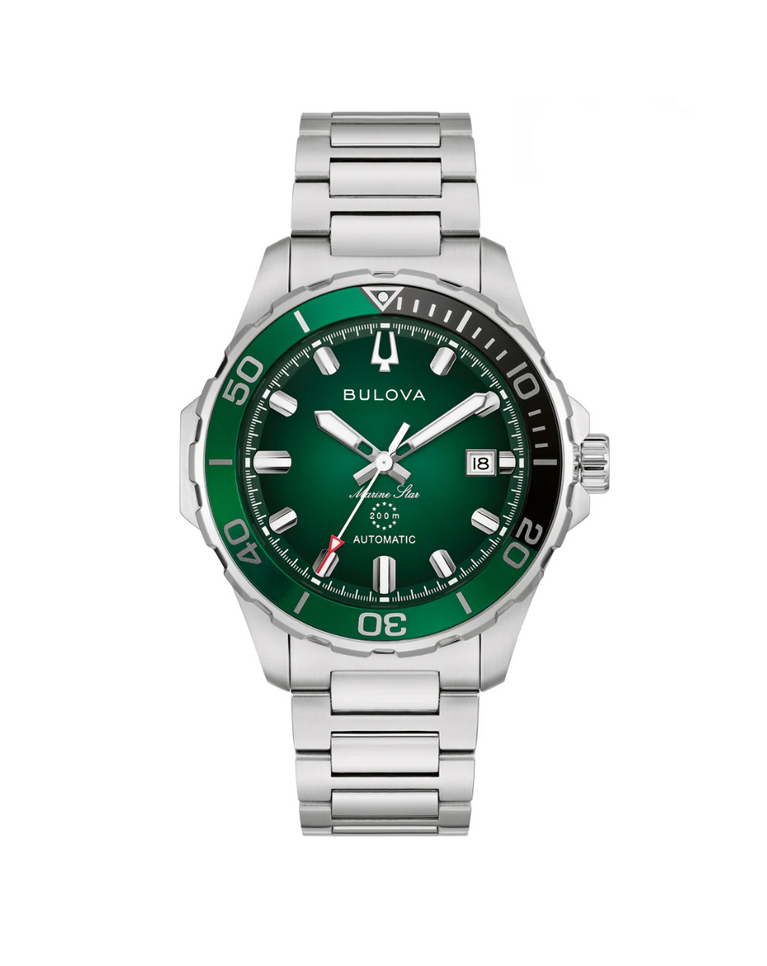 Bulova Marine Star Series B Green Dial Automatic Mens Watch - 98B471