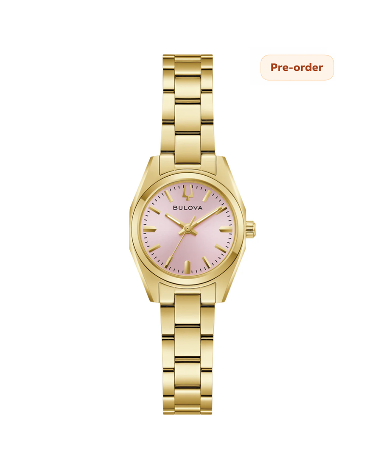 Bulova Pink/Gold Surveyor Mini Ladies Watch - 97L187
