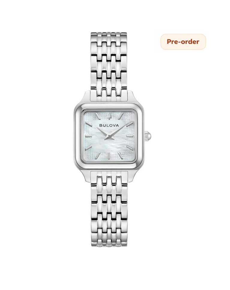 Bulova Sutton Square MOP Dial Elegant Ladies Watch - 96L357