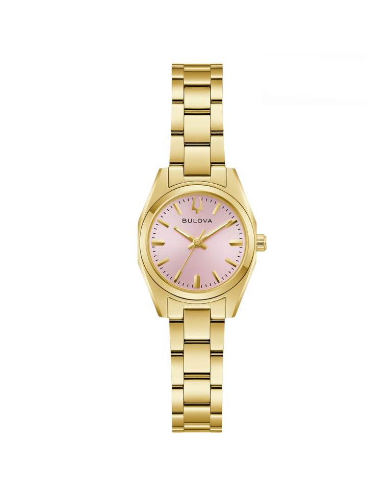 Bulova Pink/Gold Surveyor Mini Ladies Watch - 97L187