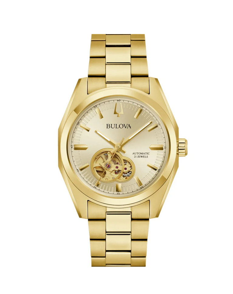Bulova Surveyor Gold Automatic Unisex Watch - 97A182