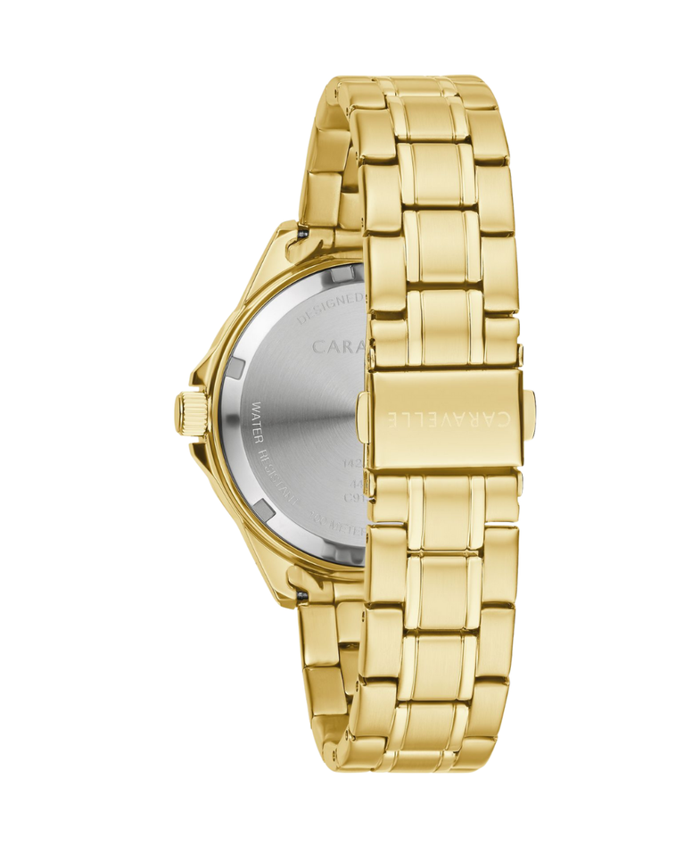 Caravelle by Bulova "Aqualuxx" Gold Studded Ladies Watch - 44M116