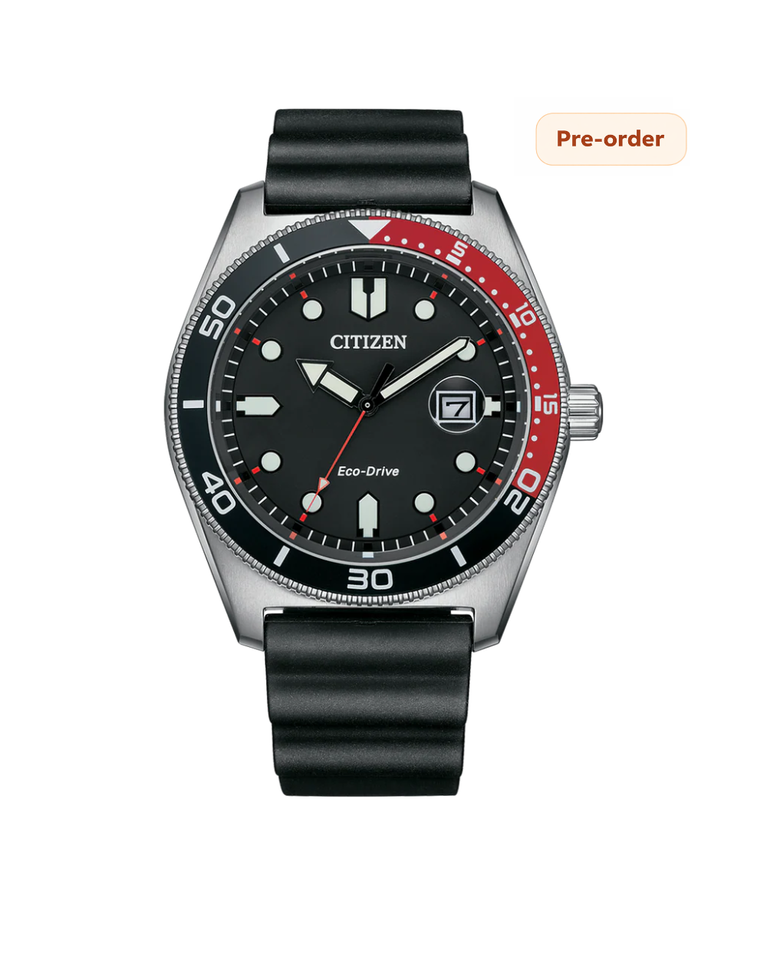 Citizen Classic Sport Eco Drive Red/Black Bezel Mens Watch - AW1769-10E