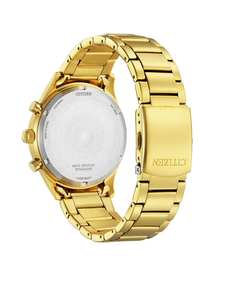 Citizen Eco Drive Gold Chronograph Men's Watch - CA7022-87E
