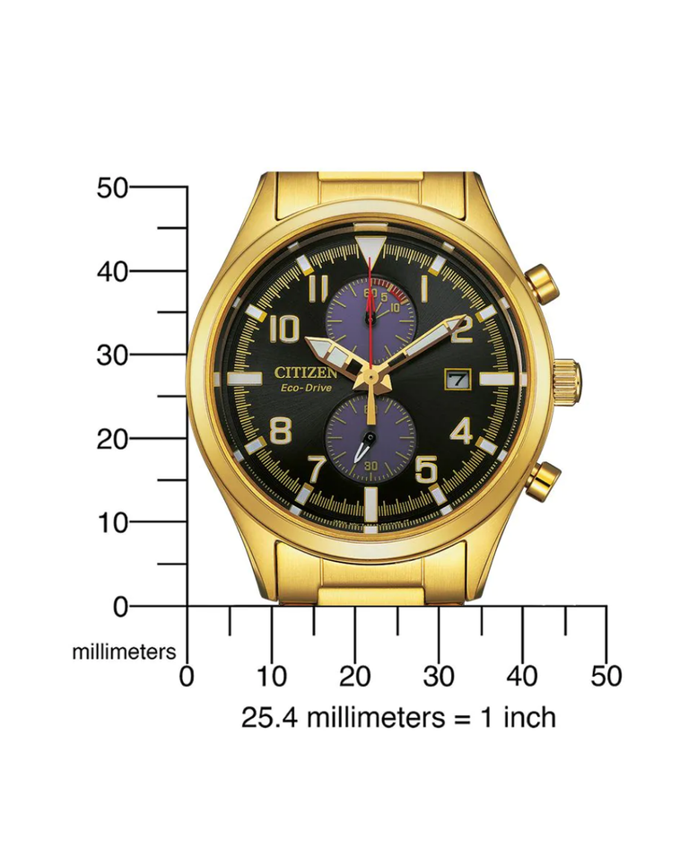 Citizen Eco Drive Gold Chronograph Men's Watch - CA7022-87E
